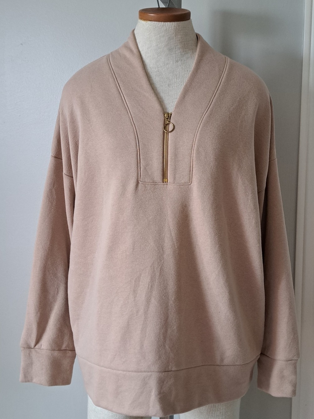 Sonoma ladies Half-Zip Pullover Sweater sweatshirt cozy coastal cotton blend XXL